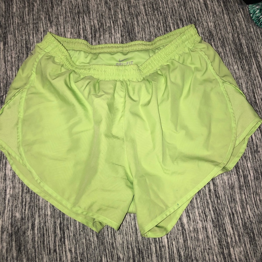 like green nike shorts